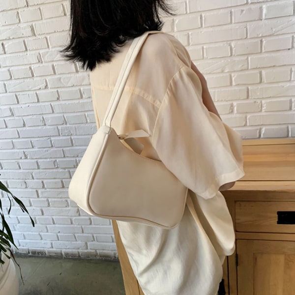 Vintage Underarm Bow Shoulder Bag - Hvit