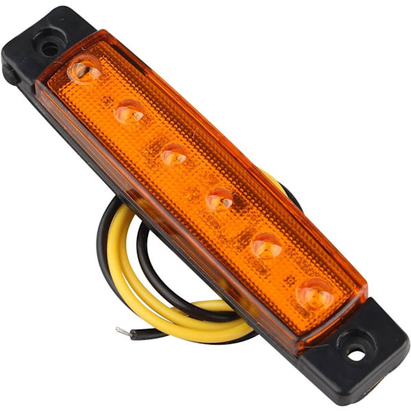 10 kpl 12V 6 SMD LED -sivumerkkivalot - Etu- ja takamerkkivalot perävaunulle, kuorma-autolle, asuntovaunulle, matkailuautolle, linja-autolle, veneelle, traktorille, meripihkan oranssi