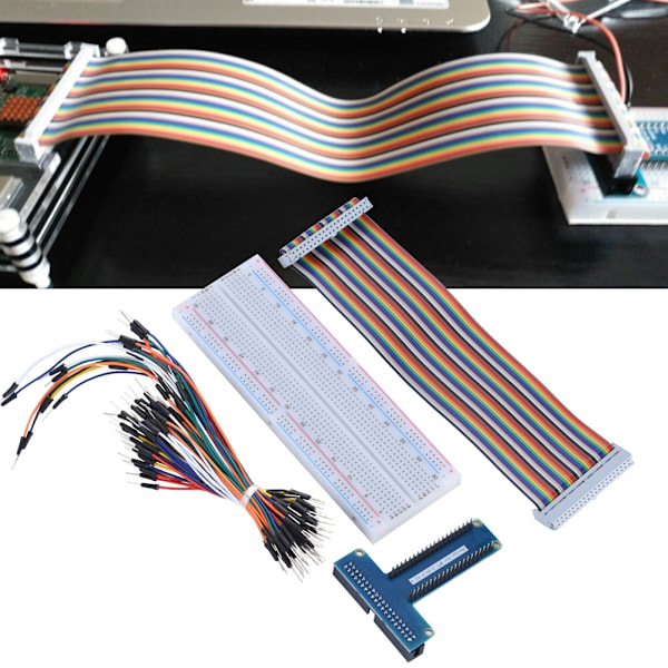 T-tyyppinen GPIO-laajennuskortti Raspberry Pi 1B+/2B/3b:lle   Leipälauta GPIO-kaapeli  Hyppyjohto