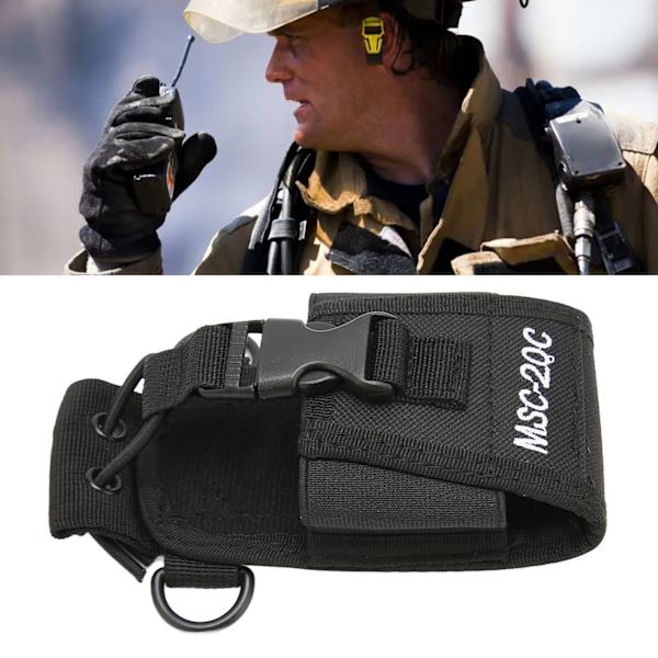 Walkie Talkie Holder - Letvægts bærbar universel nylon radiohylster til 2-vejs radio MSC 20C