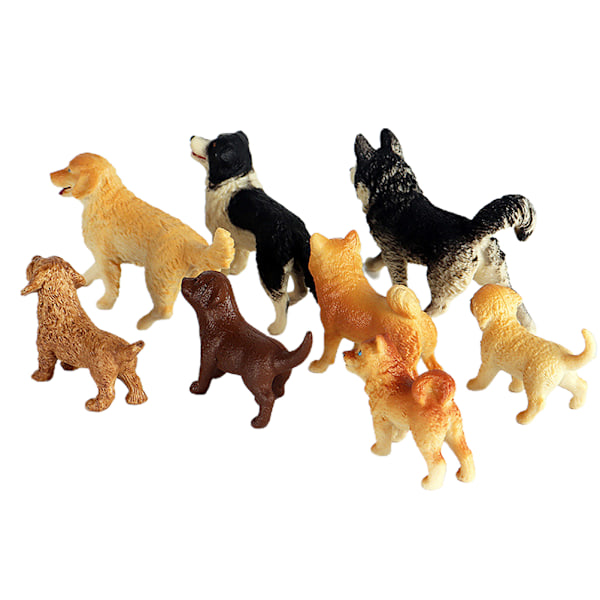 Hunde figurer model legetøj sæt simulering PVC hund figurer dyr legetøj playset pædagogiske læring legetøj til børn