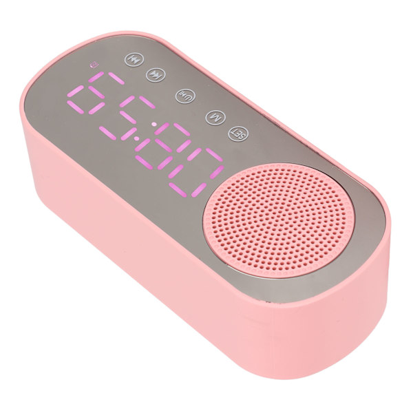 Väckarklocka Bluetooth-högtalare HIFI LED-spegelskärm Micro USB-laddning FM-radio Digital klocka för läsning Resor