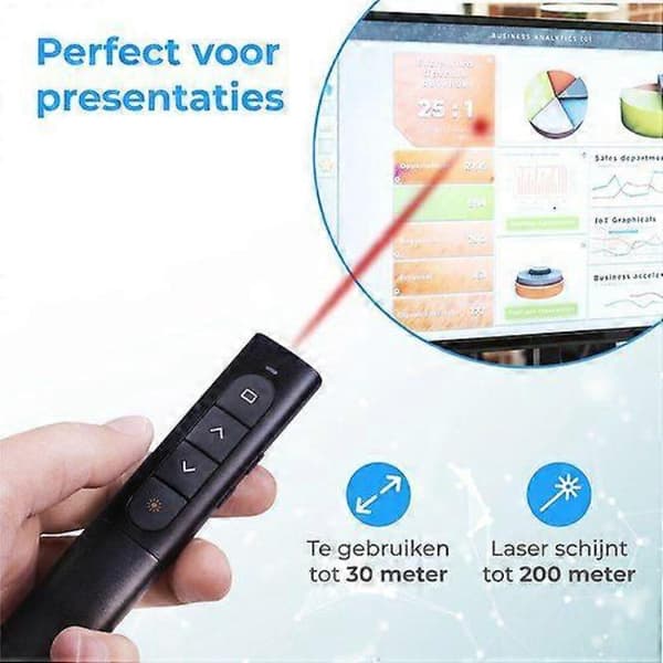 Nuvance presentationsklicker - Trådlös presentatör kompatibel med presentationer - USB -