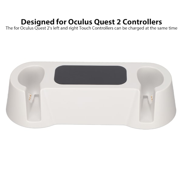 Kaksipaikkainen pikalatausasema kosketusohjaimille, 2 latautuvaa akkua Oculus Quest 2:lle