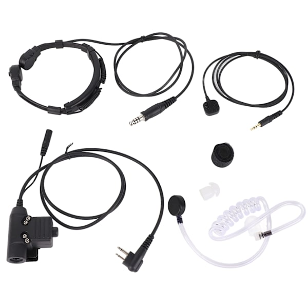 Walkie Talkie Halsmikrofon Hörlurar 7.1mm 2 Vägs Radio U94 PTT Kabelkontakt Adapter för Motorola CP88 CP100 CP150 CP200
