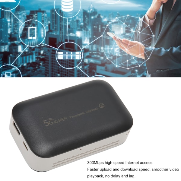 4GLTE trådløs netværksrouter bærbar WIFI-router ulåst 5G WiFi-hotspot 300 Mbps router til spilfest rejse