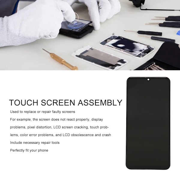 Touchskärm för Samsung Galaxy A23 5G 6,6 tum LCD-skärm Digitizer-ersättning med reparationsverktyg för SM A236U SM A236B
