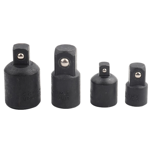 4 stk. Soppadaptersett 1/2\", 3/8\", 1/4\" Soppnøkkeladaptere