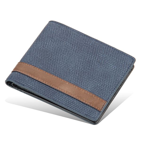 Läder Herr Bifold Plånbok Slim Minimalistisk Framficka - Tunn & Snygg