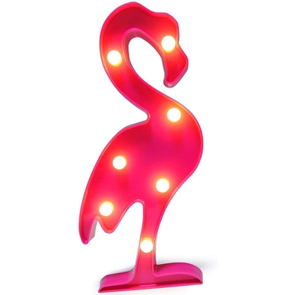 Flamingo-festbelysning, skylt för väggdekor, LED-belysning för semester- och födelsedagsfester, för barn, baby, vuxna, sovrum, vardagsrum, söt kontorsdekor