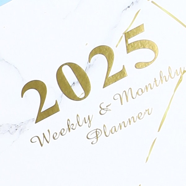 2025 Årsplanerare - Planerare/Kalender 2025, 2025 Vecko- & Månadsplanerare, Kalenderplanerare med Flikar, Robust Omslag, Papper, Bakficka white