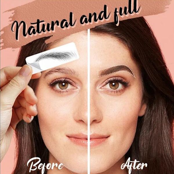 4D hårlignende autentiske øjenbryn vandtætte imitation økologiske dovne naturlige tatovering øjenbrynsklistermærker til kvinde og mand makeup værktøj