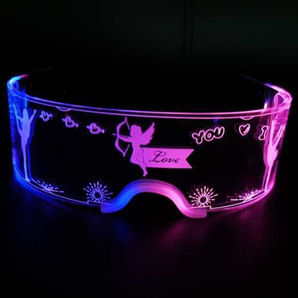 Led-glasögon Ljus upp glasögon Led Visor Glasögon, Luminous Glas