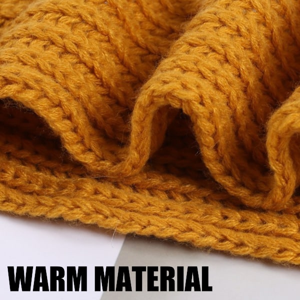 Småbarn Barn Halsduk Pojkar Flickor Vinter Stickad Varm Halsduk Nackvärmare Middle bark powder