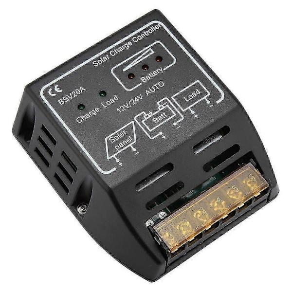 20A 12V/24V Solcellepanel Batteriregulator med Sikkerhetsbeskyttelse