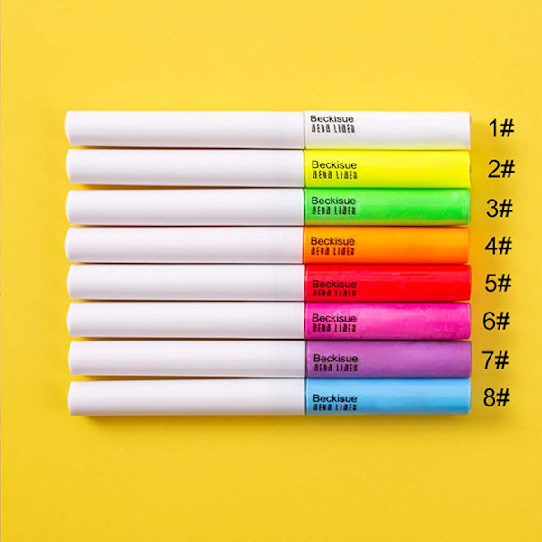 Neon Eyeliner Set   8 Färger UV Glow Liquid