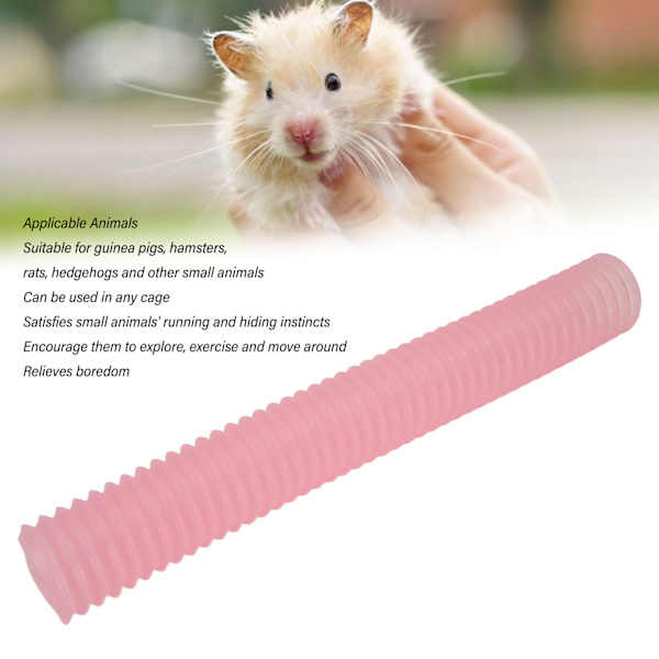 Liten djurleksakstunnel hopfällbar plastgömställe hamster rörleksak för marsvin igelkottar