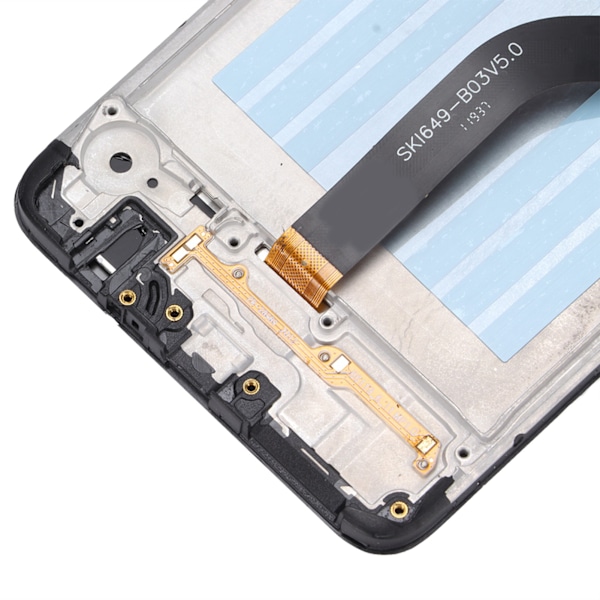 Skärmersättning LCD-skärm Touch Digitizer Montering för Samsung Galaxy A20S med ram