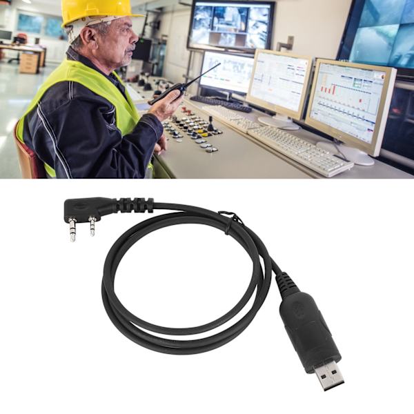 1M USB-programmeringkabel Fleksibel Stabil Forbindelse Walkie Talkie Frekvensskrivningslinje Til Kenwood