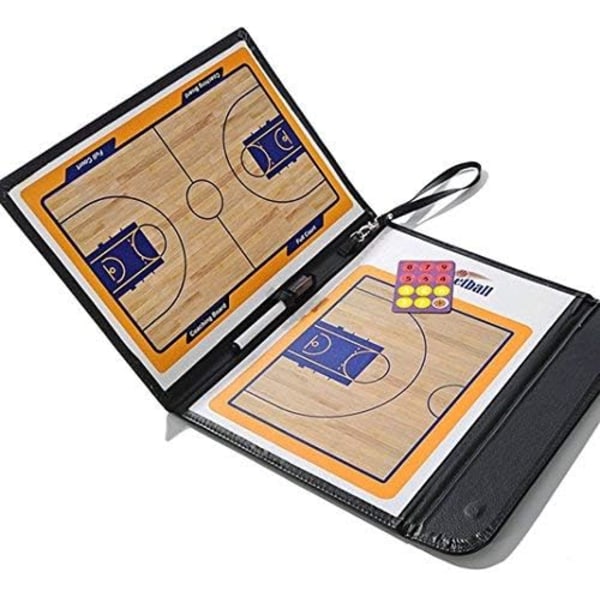 Portabel Basketboll Strategitavla, PU Läder Omslag & Magnetisk Plan, Perfekt för Coaching På Språng & Innovativa Taktiker