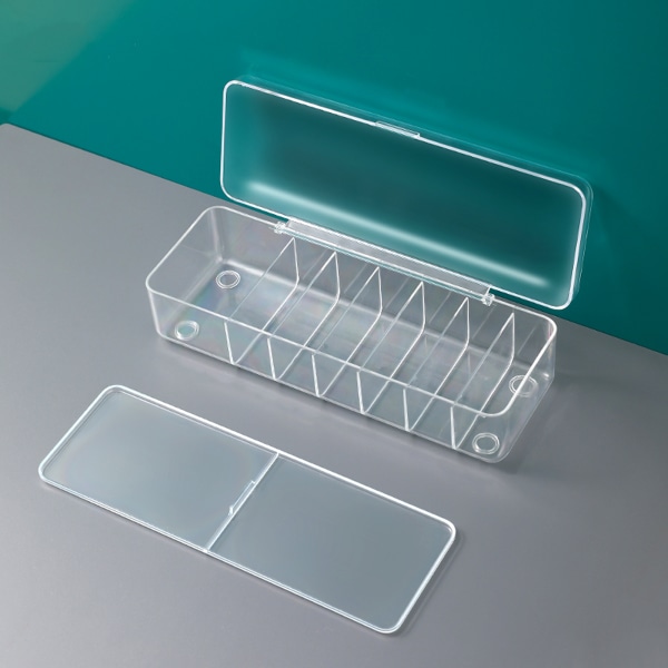 Kabelorganisatör Box Förvaring Skrivbord Data Kabel Sladd Förvaring Box Plast Kabelhantering Box med lock（vit）
