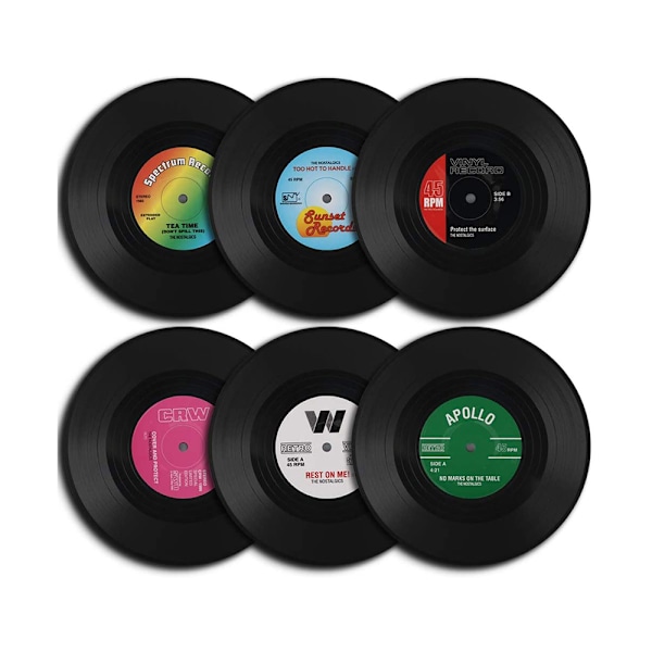 Roliga Glasunderlägg, Perfekta För Fester, Absorberande Med Halkfri Design, Vinyl Av Högsta Kvalitet, Skyddar Möbler Från Skador