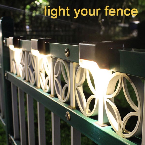 2 Pakke Udendørs Solcellelamper, 6 LED Solcelle Stier Lys Have