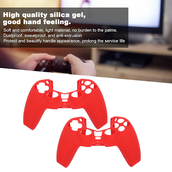 2 stk. silikonebeskyttelse til PS5 Gamepad støvtæt Game Controller Skin beskyttende cover