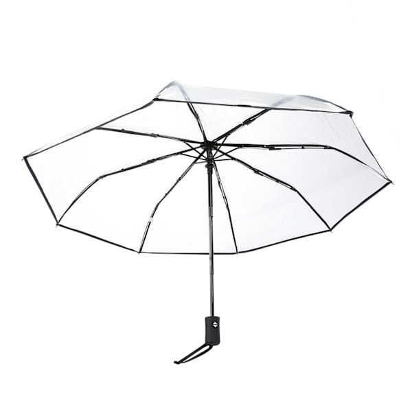 Gennemsigtig Regn Paraplyer Sammenklappelig Bærbar Tri Fold Dame Mode Paraply