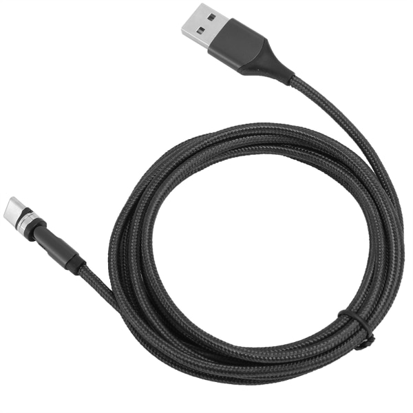 3 i 1 360 graders roterande TypeC magnetisk USB-laddare Micro USB snabbladdningskabel 1M (svart)