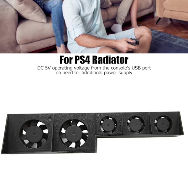 Kylfläkt för PS4 USB extern kylare 5 fläktar Turbo temperaturkontroll för Playstation 4 spelkonsol
