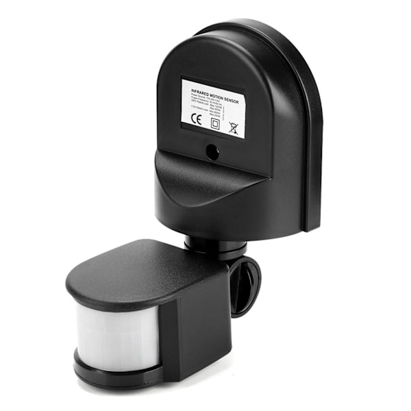 110V-240V Justerbar PIR Rörelsesensor Infraröd Sensor Detektor Ljusströmbrytare (Svart)