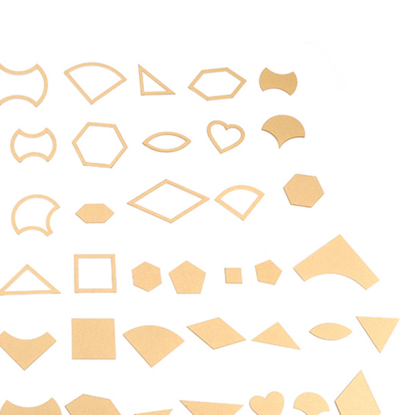 54PCS Klar Akryl Mönster Stencil Mall Set Läderhantverk Quiltning Symaskiner DIY