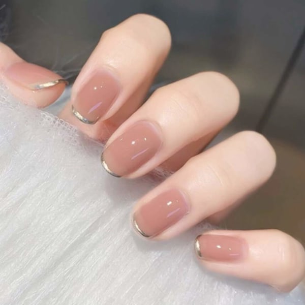Glamorösa Konstgjorda Lösnaglar, Glansiga Nageltippar Återanvändbara Självhäftande Naglar, Elegant Nagelkonst DIY för Kvinnor, Lämpliga för Middagsbjudningar, Födelsedagar,