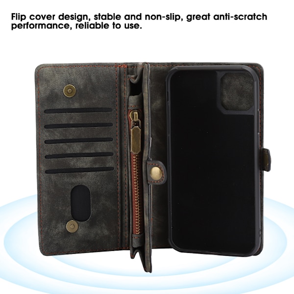Mobiltelefon læder etui beskyttelse sort til iPhone11Pro Max/iPhone11 Pro/iPhone11Sort til iPhone11Pro Max (6.5)