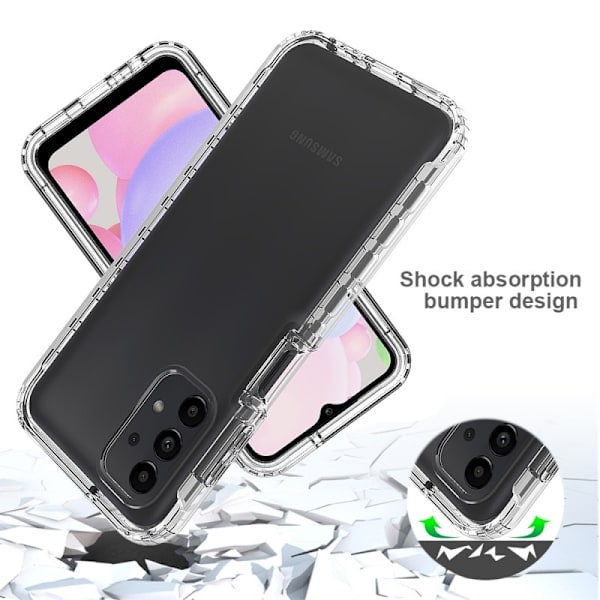 Samsung A13, 4G/5G, A04s, Heltäckande Premium 3D Skal, 3in1 ThreeSixty Clear
