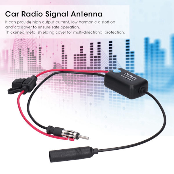 12V Bilradio Signalförstärkare Antenn FM/AM Radio Signalförstärkare Antenn med Klämma