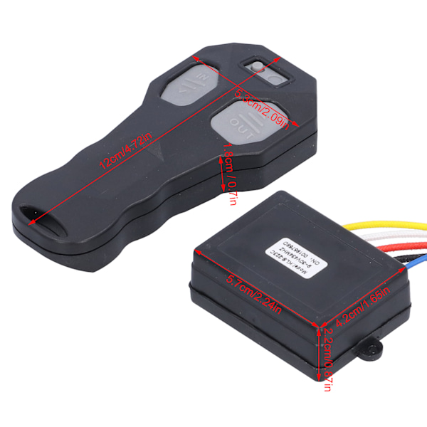 2 stk trådløs vinsj fjernkontroll 12V elektrisk erstatning for Jeep ATV lastebil Universal