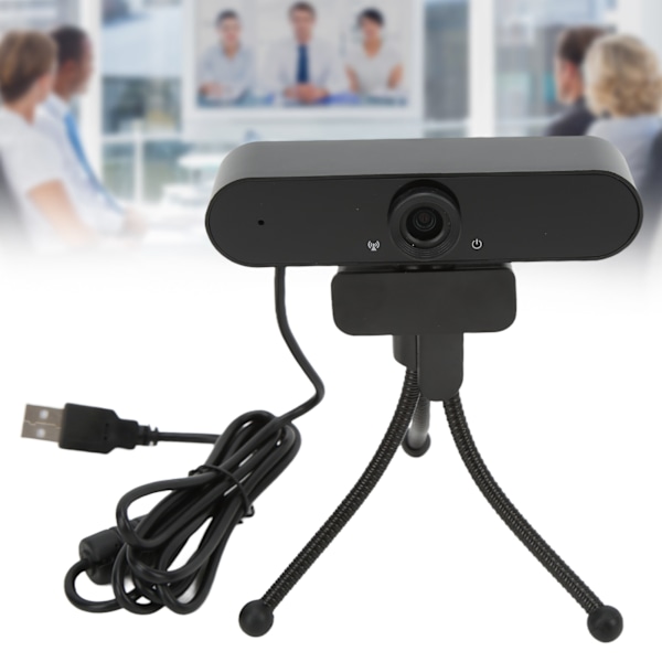 Webkamera 1080P HD USB2.0 2.0MP Autofokus Klar Videokamera för Win10 Desktop Laptop PC