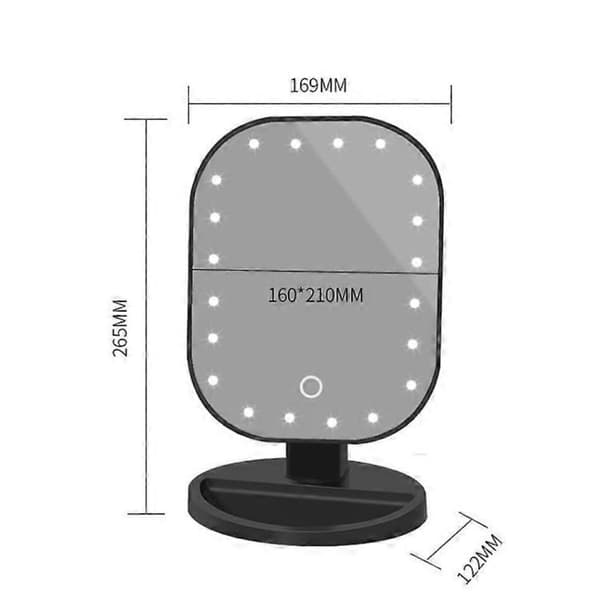 GETIT 20 LED Smart Touch Skærm Dæmpbar Makeupspejl