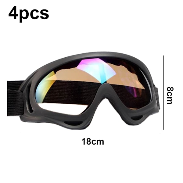 Mångsidiga sportglasögon, UV400-skydd, flexibel TPU-ram, förstärkta polykarbonatfiberlinser, idealiska för skidåkning, snowboard och motorcykel