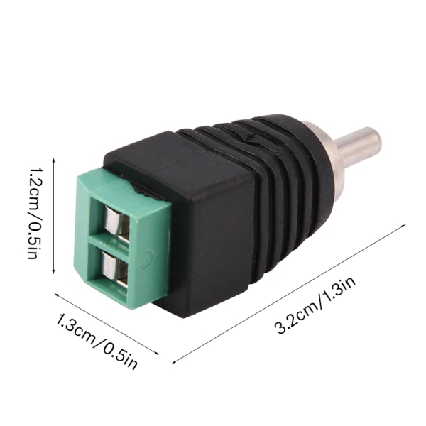 15 stk RCA hannplugg til AV skrue terminal lyd/video-kontakt adapter