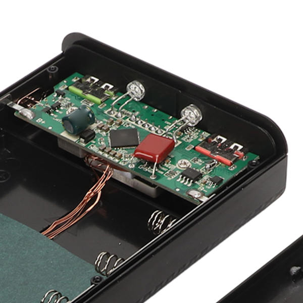 6x21700 Latauslaatikko Akun Kotelo Hitsausvapaa Power Bank -laatikko DIY Akun Latauskotelo 22.5W Pikalatauksella 15W Langattomalla Latauksella Musta