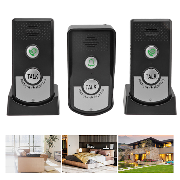 Batterieffektiv Intercom för Hem Sjukhus Kontor, Långdistans Dörrklocka Intercom System, 2-vägs Röstkommunikation, Vattentät Interfon, Humaniserad