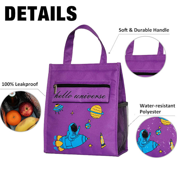 Lunch Bag Kvinnor Isolerad Termisk Lunchlåda Kylväska Återanvändbar Mat Organizer Vuxen