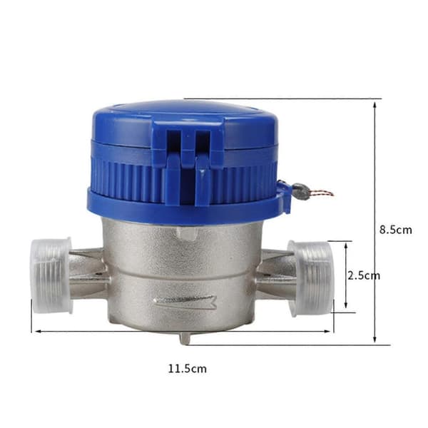 Vattenmätare 15 mm 1/2 tum Hög precision Enkel installation Vattenflödesmätare
