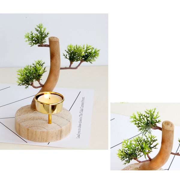 Dekorativ Ljusstake Ornament, Handgjort Smyckesträd i Trä, Förbättra Ditt Vardagsrum Med Stil Och Funktionalitet