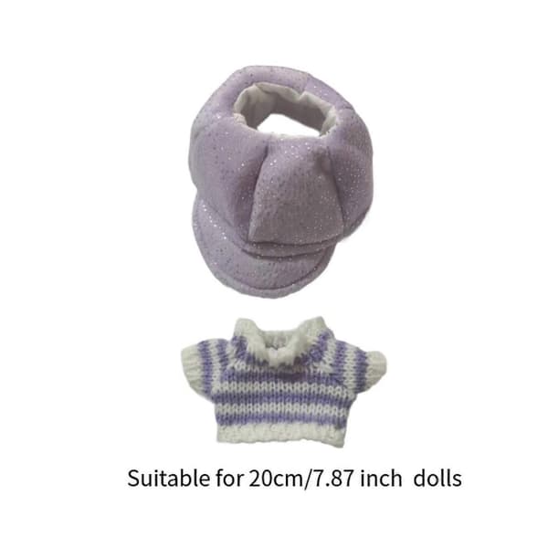 Docktröja och mössa Dockkläder kompatibla med 20 cm dockor Pojkdockor Flickdockor