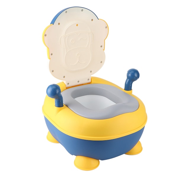 Tegneserie Abeformet Børne Pottetræning Sæder Bærbare Baby Toilet Badeværelse Forsyning Gul