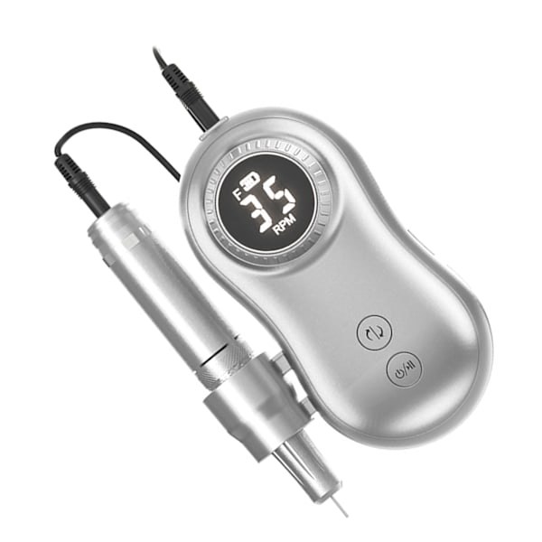 Nagelfilmaskin 35000RPM LCD-Display USB Uppladdningsbar Elektrisk Nagelpoleringsmaskin med 6 Bits